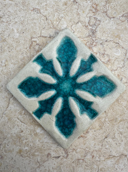 Decorative Crystal Glass Tile | Square | Set of 10 | Cosmic Birth