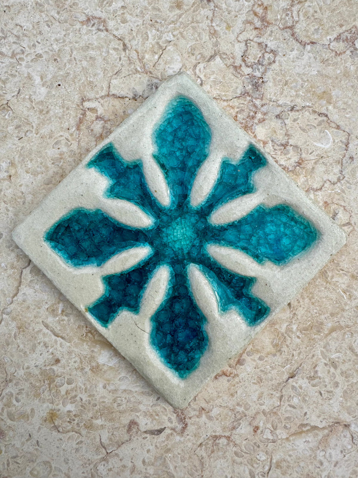 Decorative Crystal Glass Tile | Square | Set of 10 | Cosmic Birth