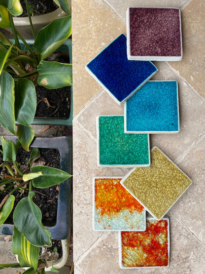 Chakra Jewel Tile Coaster - Set of 7