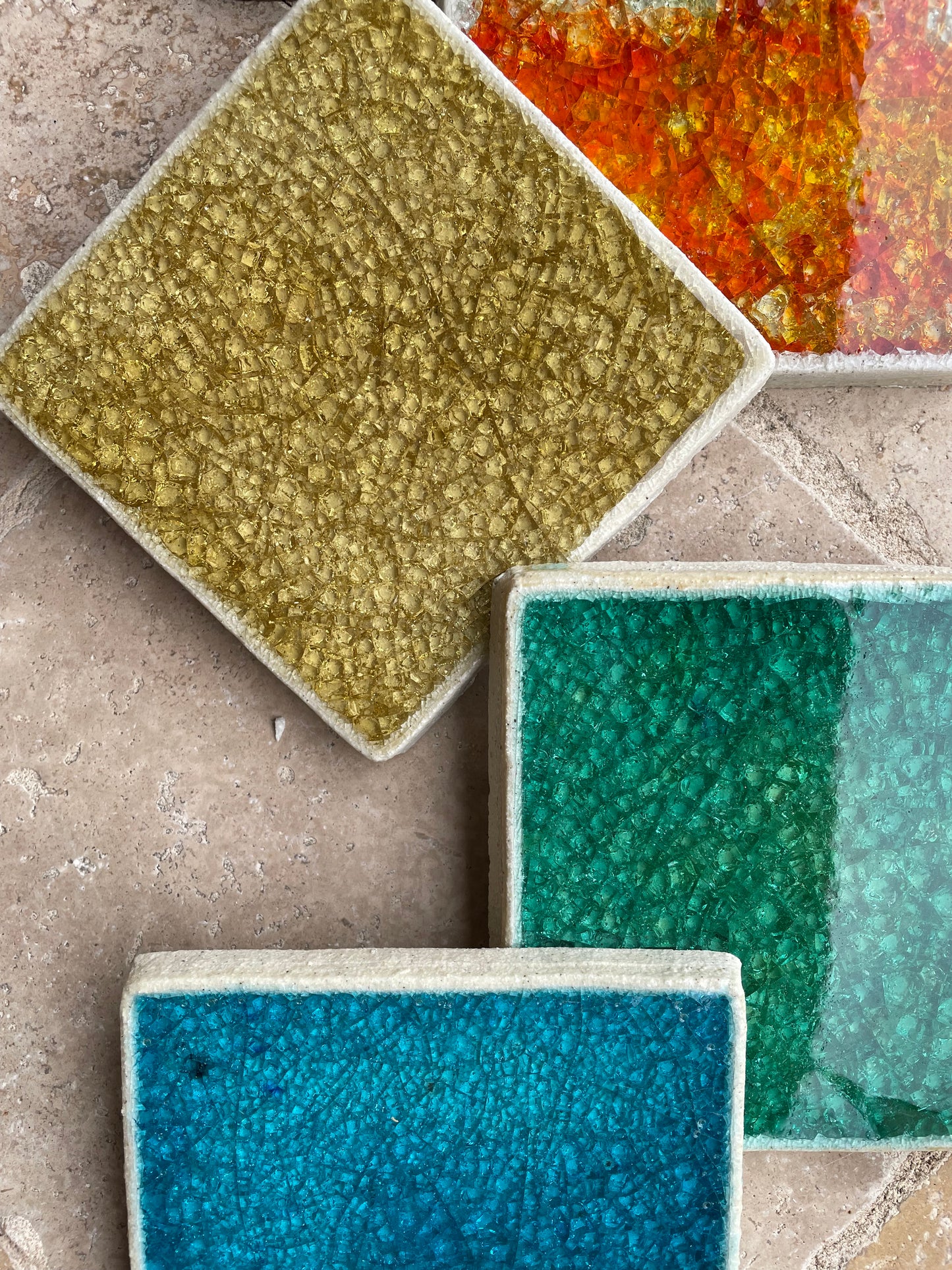 Chakra Jewel Tile Coaster - Set of 7